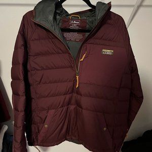LL Bean Hooded Pullover Down Coat